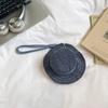 Portable Denim Hat Shape Wallet with Hand-Held Strap Pendant Bag Money Pouch Headphone Bag Women