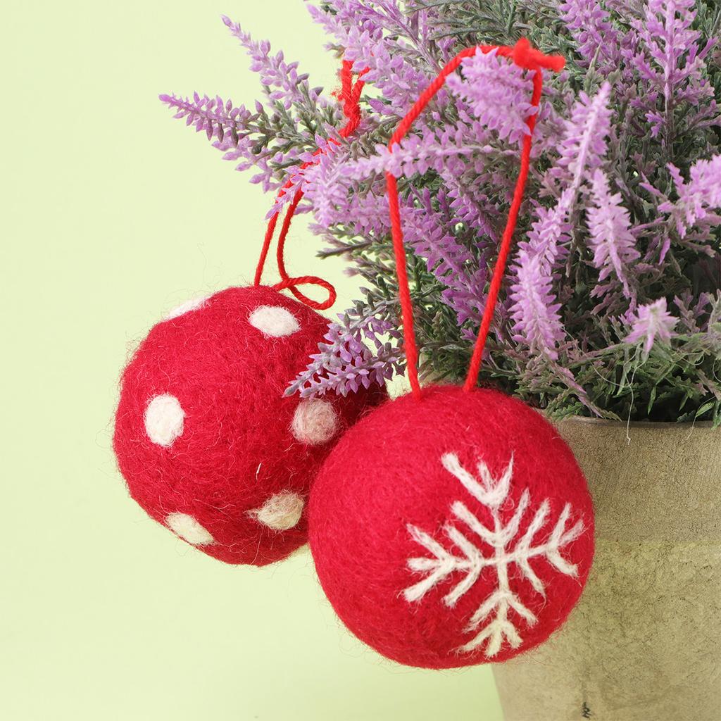 6Pcs Wool Christmas Hanging Pendants Creative Cute Xmas Tree Decorations Christmas Ornaments Holiday Decor for Home Party