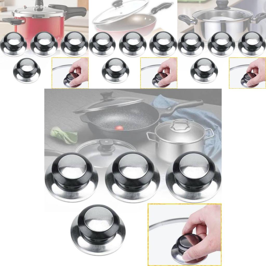 Premium Electric Wood Pot Lid Knob With Elegant Stainless Steel Top For Perfect Cooking