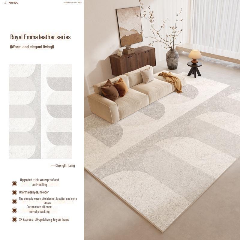 2025 Light Luxury High-End Cream Carpet for Living Room & Bedroom