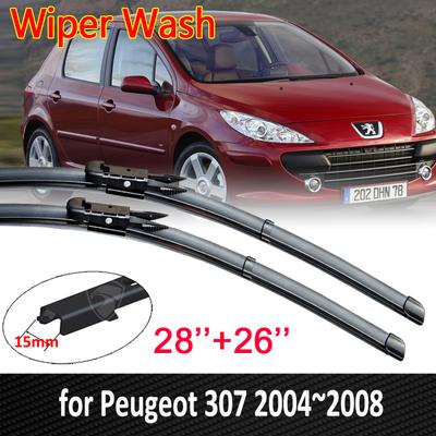 Car Wiper Blades for Peugeot 307 307SW 307CC Hatchback Sedan 2004~2008 SW CC  Front Windscreen Windshield Wipers Car