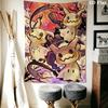 Mimikyu Star Wall Hanging Printed Fabric Blanket Decorative Tapestries for Bedroom Living Room Home Decor