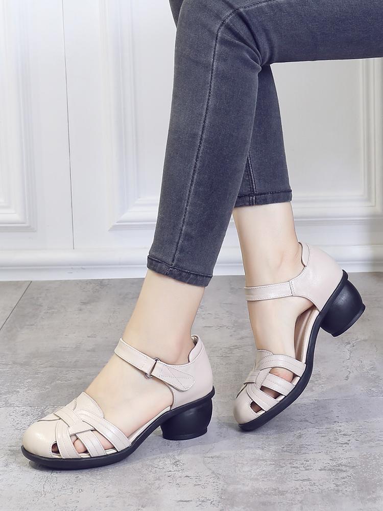 Fashion GKTINOO 2024 Summer Sandals Female Handmade Genuine Leather Women Casual Comfortable Woman Shoes Sandals Women Summer Shoes