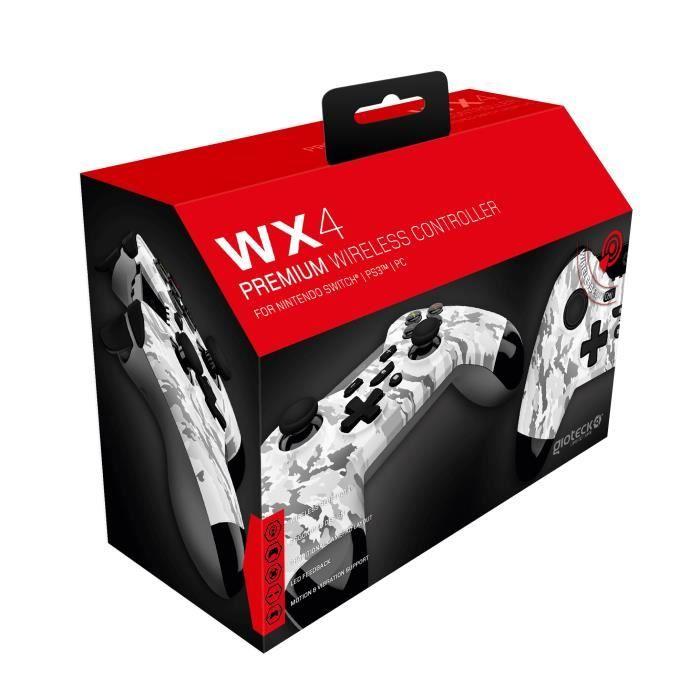 Manette De Jeu - Gioteck - WX4 - Bluetooth - Design Ergonomique - Camo Gris