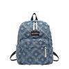Schultasche Retro Alter Stern Denim Rucksack Fransen Grobe Kante Nischen Design Lässiger Rucksack Große Kapazität Schultasche
