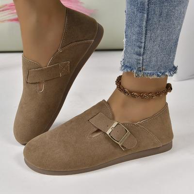 Retro Women's New Spring and Autumn Models, One-pedal Doudou Shoes Casual Flat Bottom Ugly Cute Single Shoes