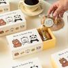 Cartoon Bear Drawer Box DIY Baking Packaging Boxes  for Biscuits Cookies Snowflake Crisps Candies