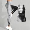 Fierce Tiger Printed Yoga Outfit for Women Fashion Workout Leggings Fitness Sports Casual Yoga Set Sports Suit