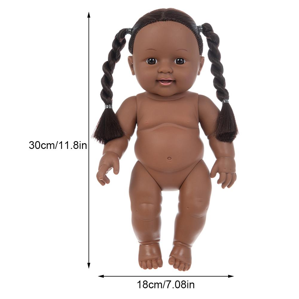 Doll Toy 30cm Curly Hair Lifelike Soft Baby Doll Toy Play Set for Kids for Home