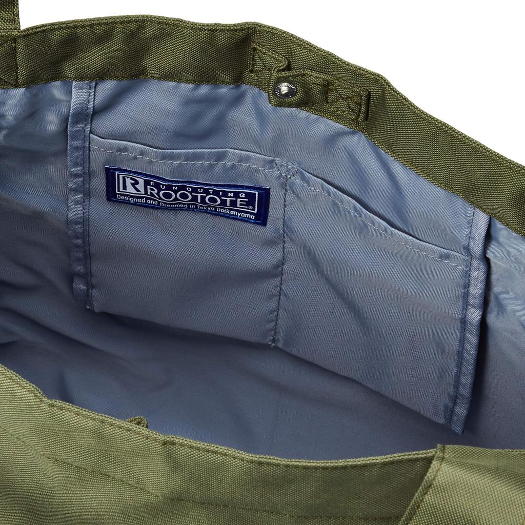 Lightweight Tote Bag SN Medium Pockets 3460 Khaki [Rootote] Water-repellent