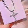 Cross Necklace for Women with Niche Design  Personalized Collarbone Chain Simple Temperament Pendant Ornaments