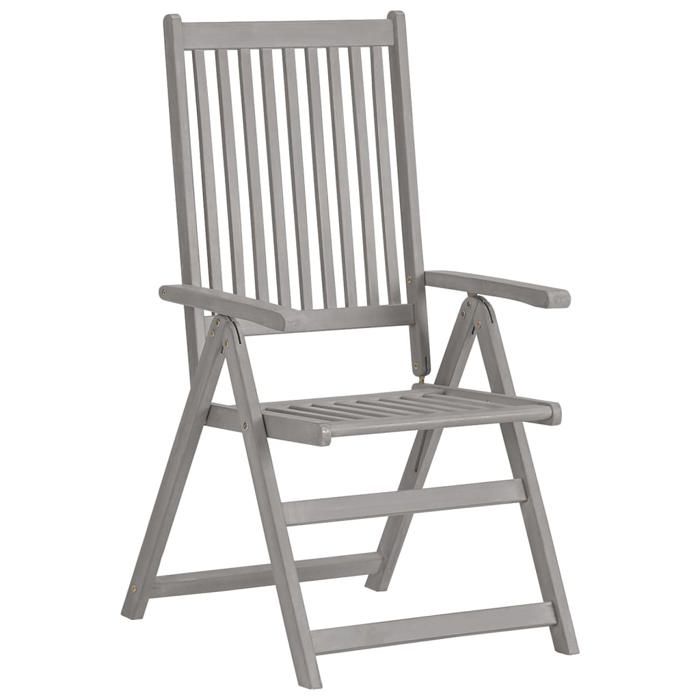 VidaXL Chaises inclinables de jardin lot de 2 et coussins bois acacia 3064701