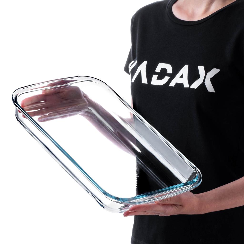 KADAX 3L+3L glass baking dish, rectangular, 39 x 23 cm