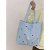 Japanese Style Summer Heart Canvas Shoulder Tote for Students