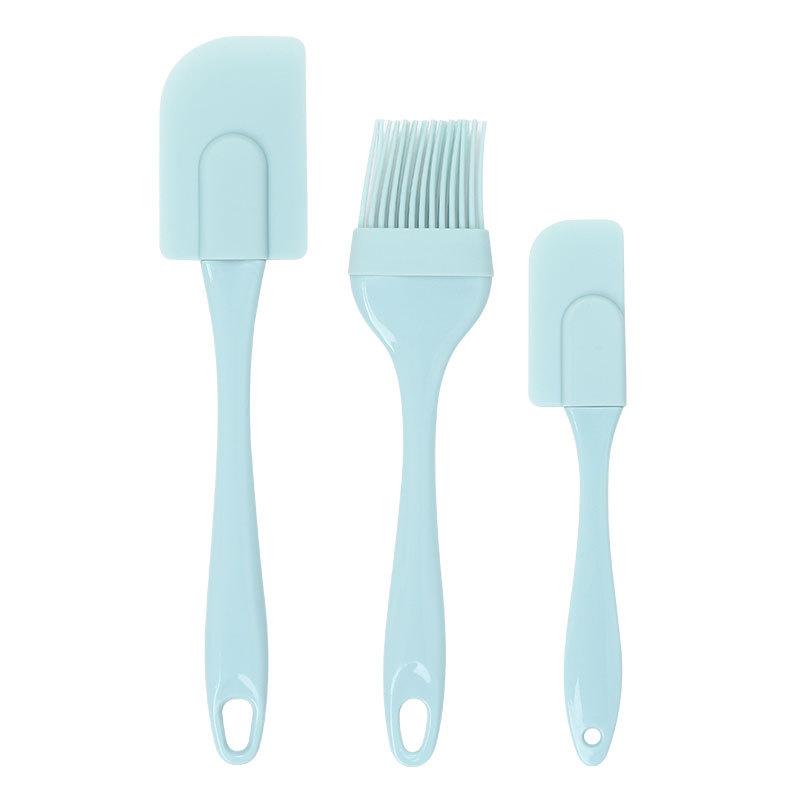 Split-type Silicone Cream Scraper, Bread Cake Butter Spatula Mixer Oil Brush with PP Handle, Cake Spatula Kitchen Baking Tool.
