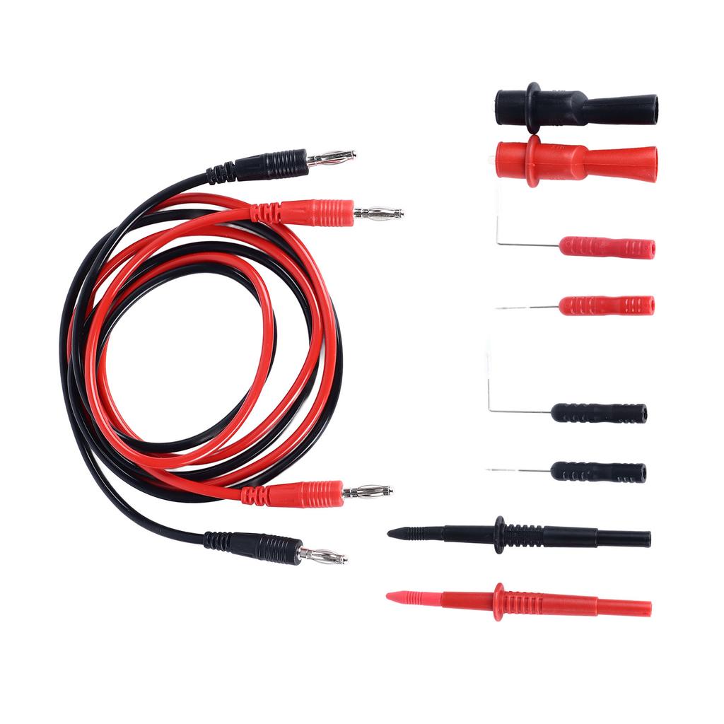 10PCS Set Multimeter Test S Kit Universal Black and Red Electrical Multimeter Testing Probe Set