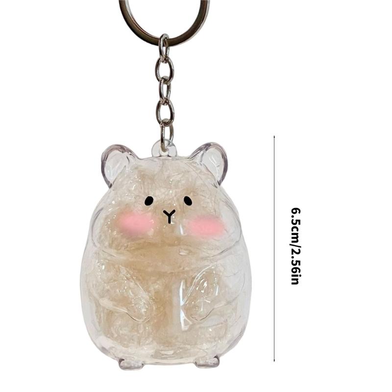 Keepsakes Keyring For Pet Owners Hamster Hair Collector Bottle Acrylic Designs Safely Preserves Memories