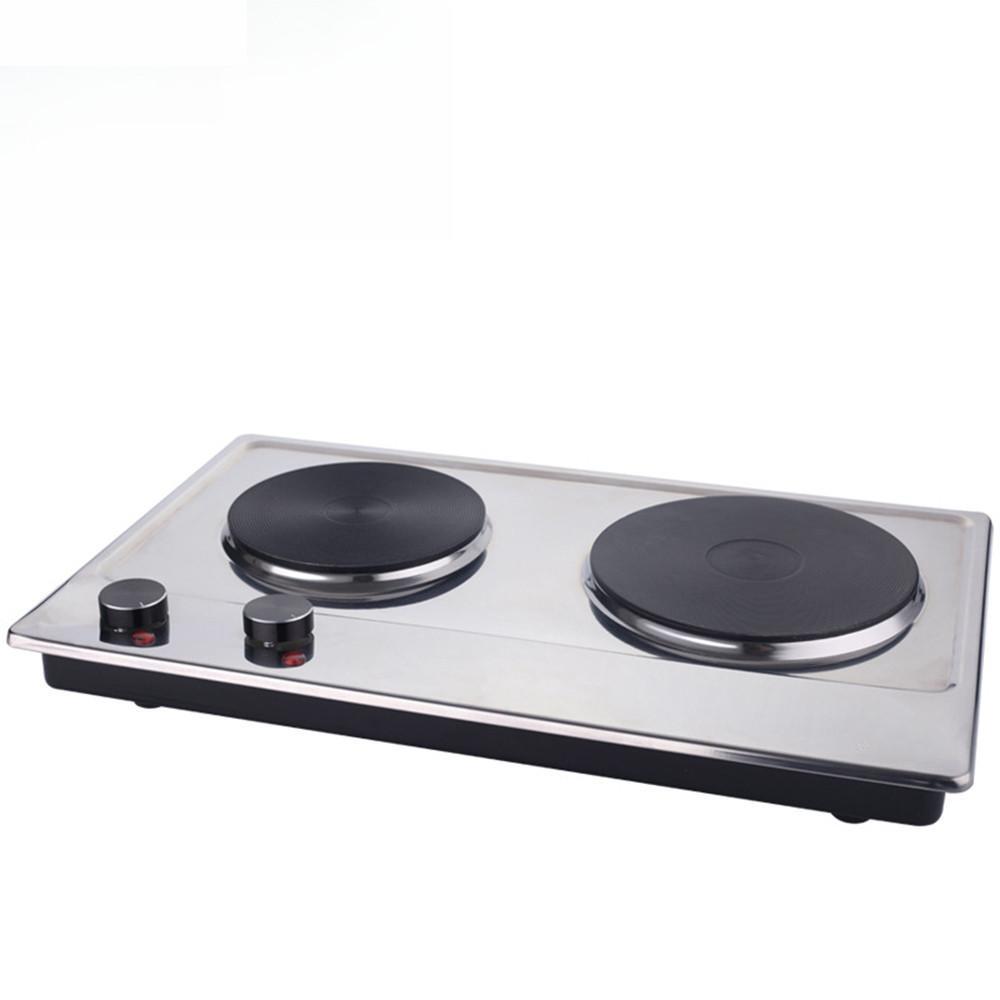 Portable Desktop Burner Kitchen Appliance Dual Control Infrared Stove Household Stainless Steel Electric Stove