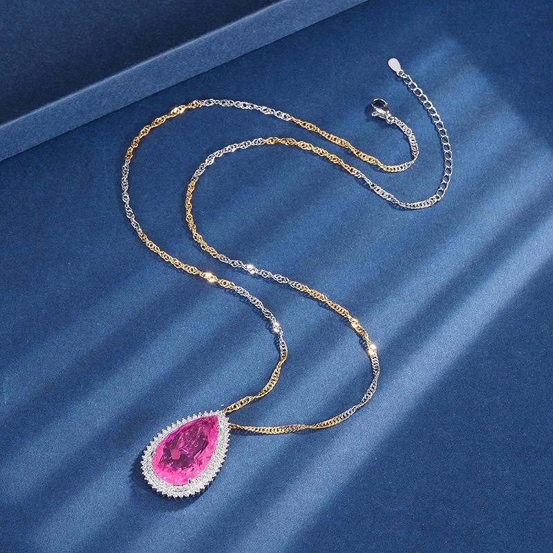 Jewelry Copper Bottom Gold-Plated Wind Simulation Treasure Women'S Large Pendant 15 * 25