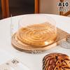 10Pcs Transparent Cake Box Set 4 6 8 10 Inch Reusable Round Birthday Wedding Bakery Container for Pastries and Sweets