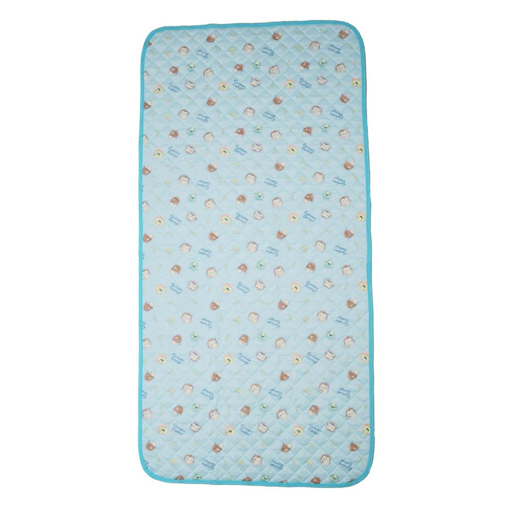 Marushin Curious George Banana Sky Cooling Mattress Pad for Summer, Character Design for Boys and Girls, 4765038600