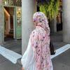 Floral Hijab Scarf Long Headscarf Fashion Islamic Turban  Female