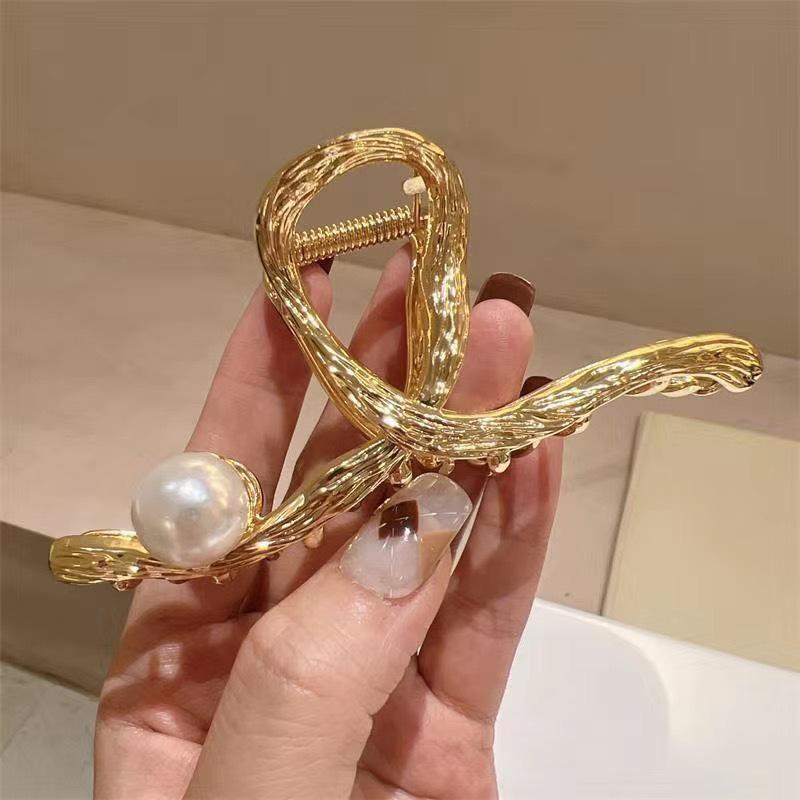 High-End Metal Butterfly Hair Clip for Women - Large, Elegant 2024 Style Shark Clip