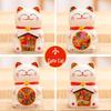 Creative Ceramic Cute Cat Mini Ornaments: Japanese Lucky Fortune Cat for Office Desk.