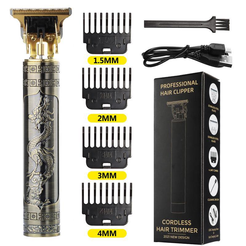 Vintage T9 elektrický akumulátorový stroj na stříhání vlasů Profesionální zastřihovač vlasů Holičský zastřihovač pro muže Zastřihovač holicích strojků Zapalovač vousů