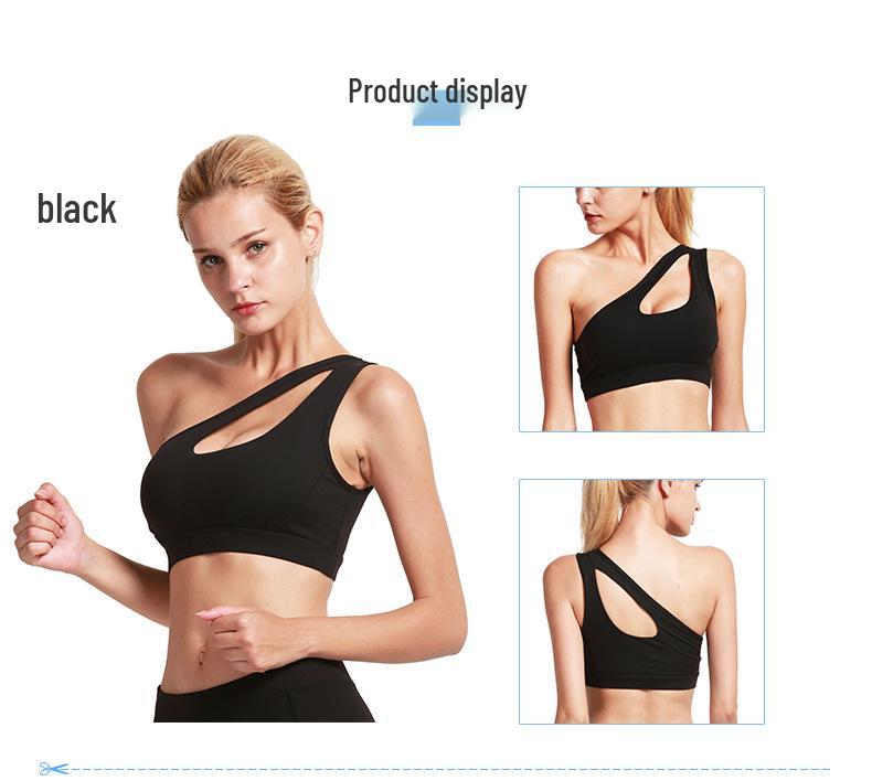 New Shockproof One-Shoulder Sports Bra – Running & Fitness Beautiful Back Design