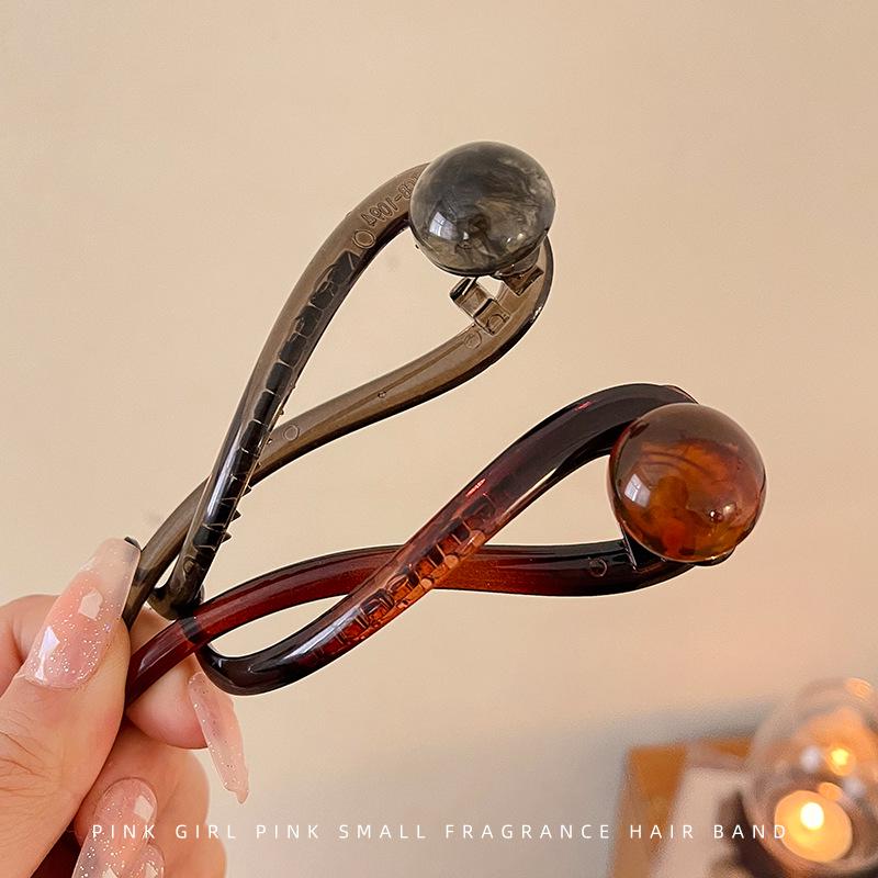 2024 Elegant Korean-Style Hairpin: Large Twist Duckbill Clip for Half-Tied Updos