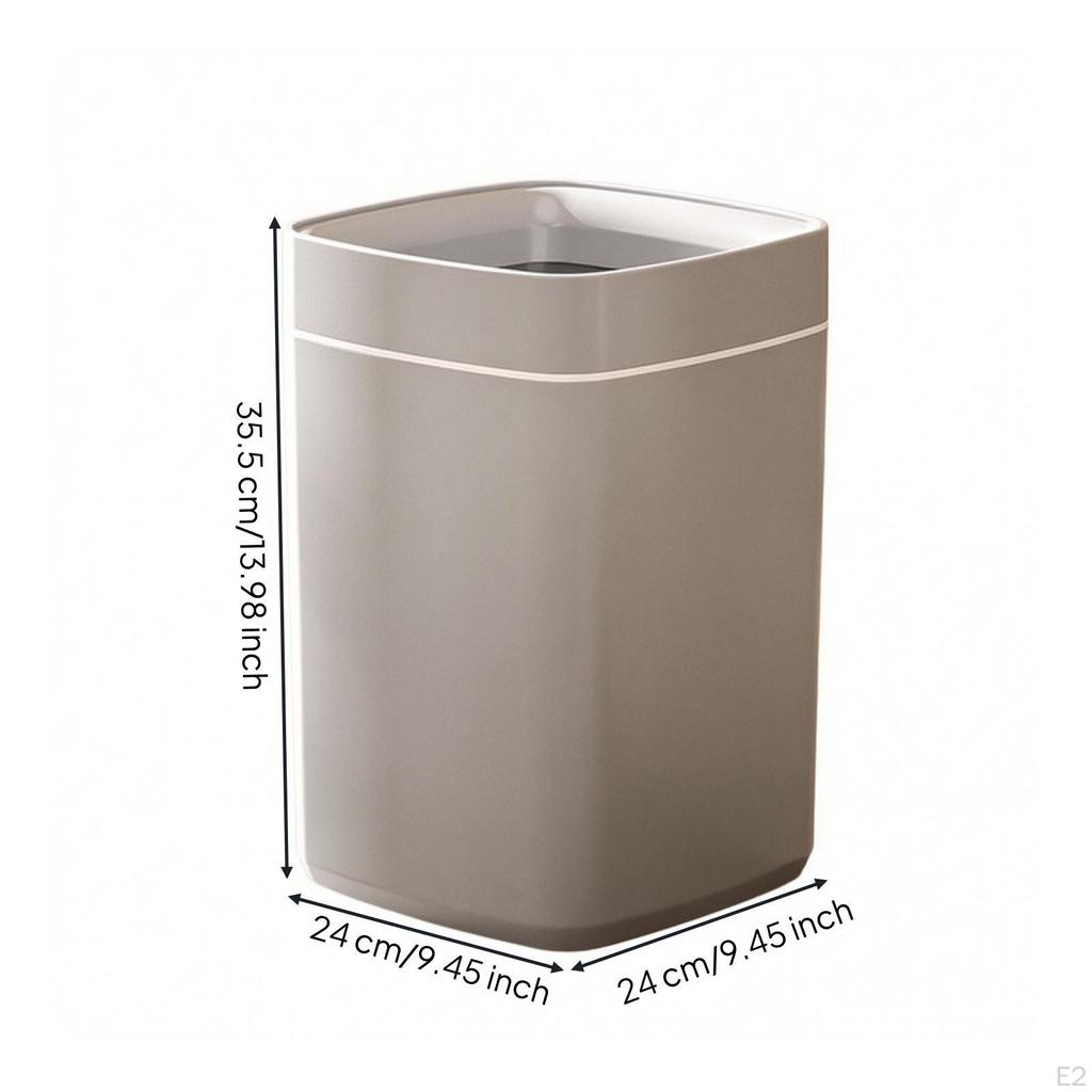 Compact Square Trash Can | Minimalist, FloorStanding Waste Bin, for restroom White