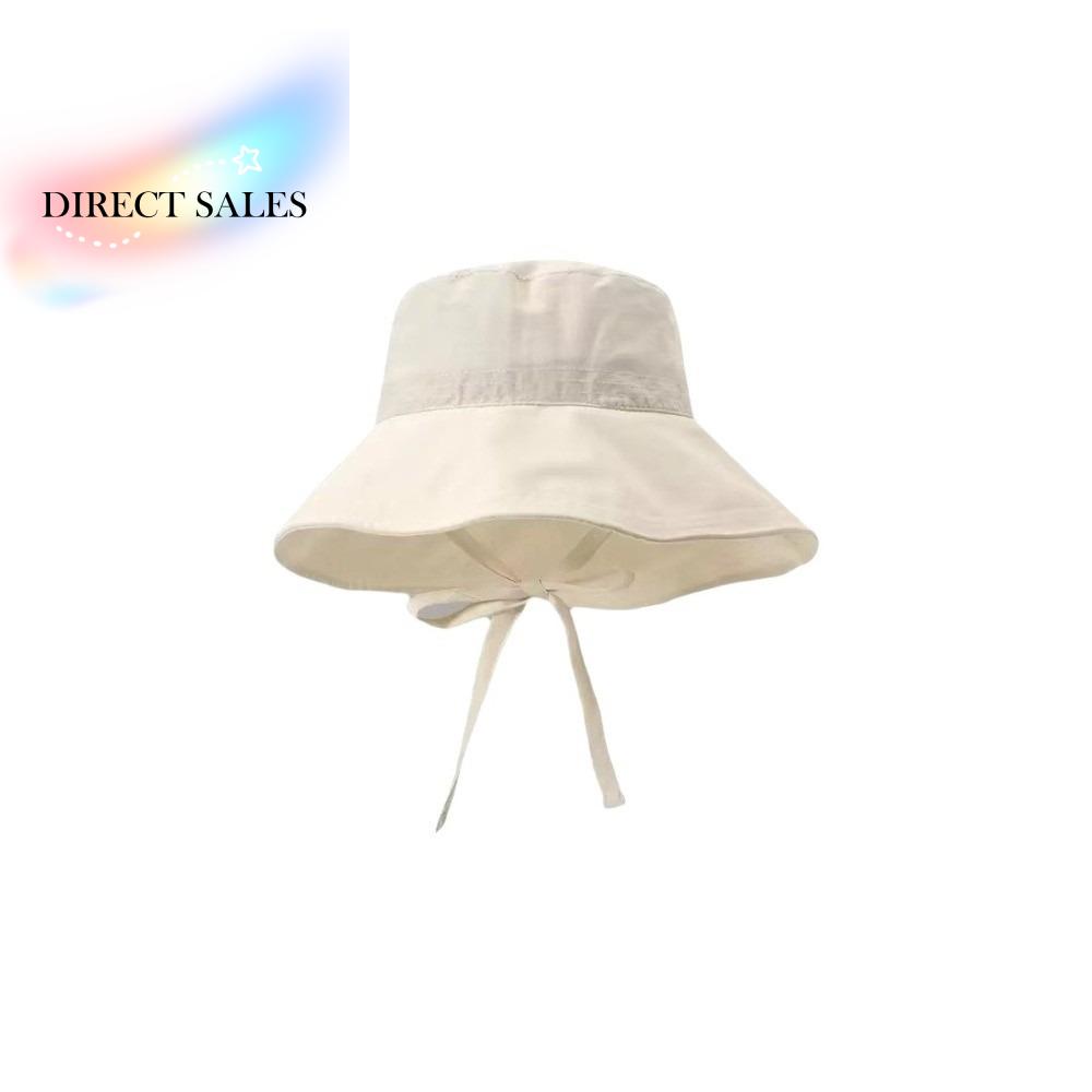 Simple Solid Color Sunscreen Bucket Hat Breathable Adjustable Fisherman Hat Thin Korean Style Wide Brim Sun Hat Hiking