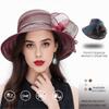 Panama Hat Flower Sunshade Fisherman Cap Lace Wide Brim Women Sun Hat Organza Thin Sun Protection Hat Summer