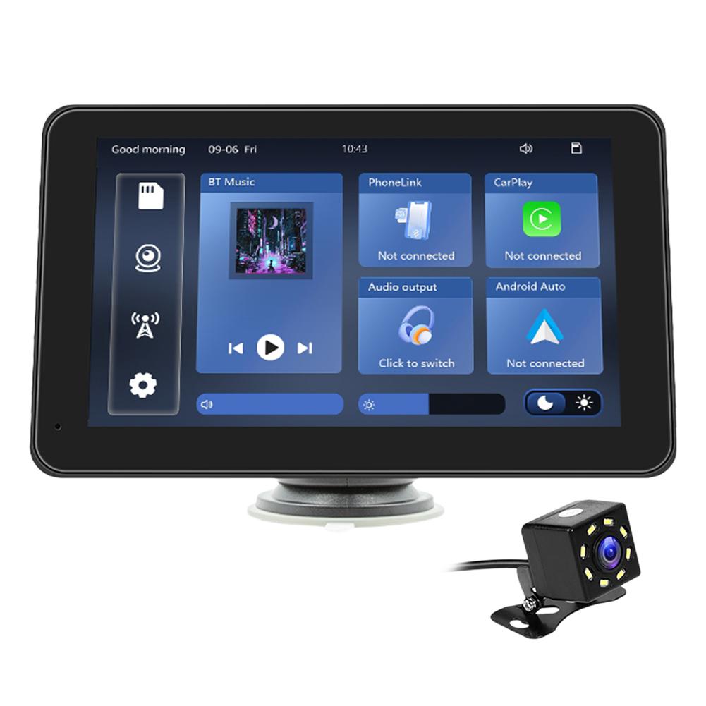 7 Inch Wireless Carplay Android Auto Car Radio Audio Receiver HD IPS Touch Screen Car MP5 Player Bluetooth-Compatible for Car