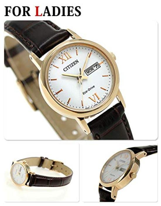 CITIZEN Pair Watch Leather Strap White and [Citizen] Eco-Drive BM9012-02A EW3252-07A Men's Women's