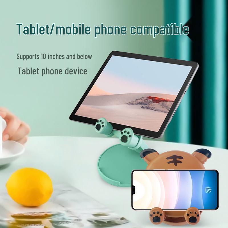 Creative Cartoon Mobile Holder - Folding Desktop Stand for Phones & Tablets