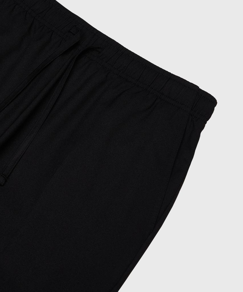 LEMAIN SECOND Easy Semi-Wide Elastic Waist Slacks [Black]