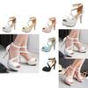 Premium Quality Women Summer Gladiator Sandals High Heels With Breathable Artificial Pu