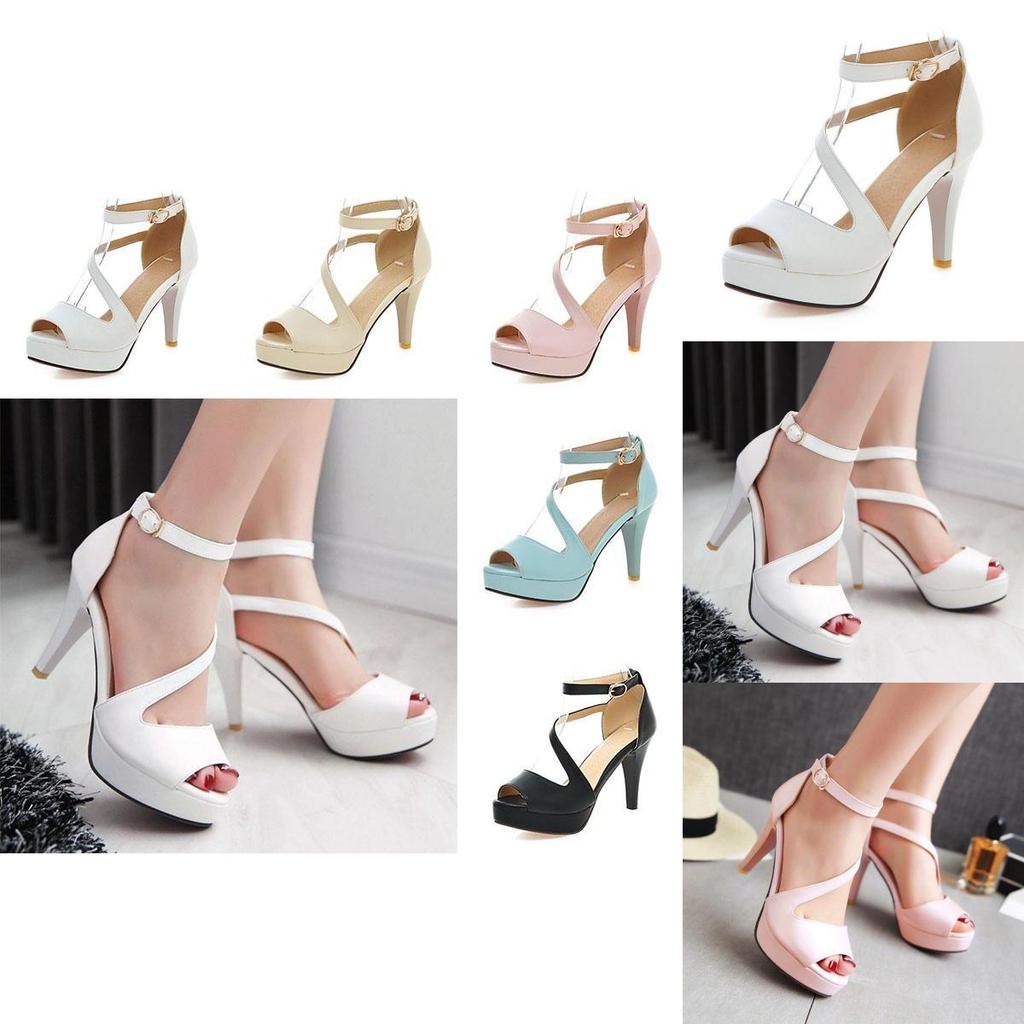 Premium Quality Women Summer Gladiator Sandals High Heels With Breathable Artificial Pu