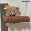 Maniglia per Porta a Forma di Orso Carino, Adatta per Porte di Stanze, Copertura Flessibile in Tessuto Anti-Collisione e Antistatica