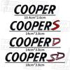 Car-Styling COOPER SD Emblem Car Trunk Body Stickers For Cooper S JCW R55 R56 R57 R58 F54 F55 F56 F57 F60 Countryman