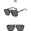 Men's sunglasses, rice nail square retro women's sunglasses.