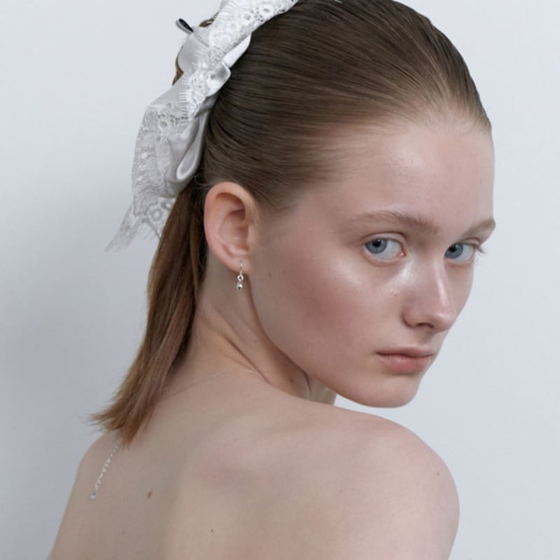 LOVE ME MONSTER Vintage Lace Satin Scrunchy L (L251MHA020)