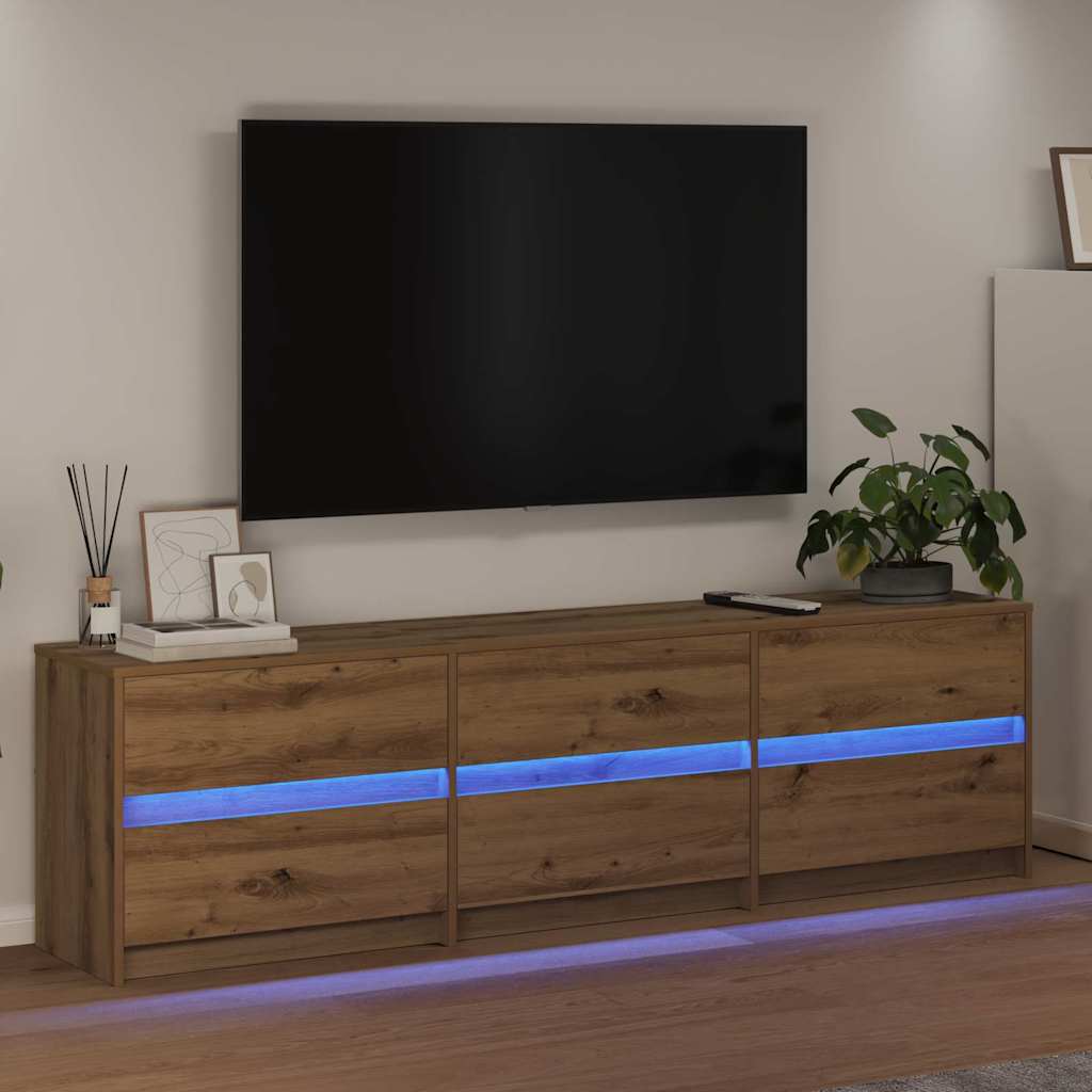 TV Units 2 Pcs Artisan Oak 180 X 34 X 50 Cm Engineered Wood