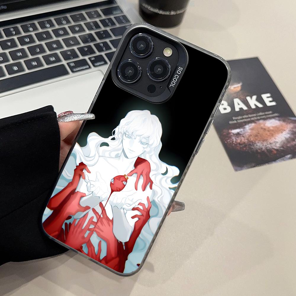 Anime Griffith Handyhülle für iPhone 17 16 15 14 13 12 11 X XR XS Air Pro Max Plus Schwarze Bunte Silberne Hülle