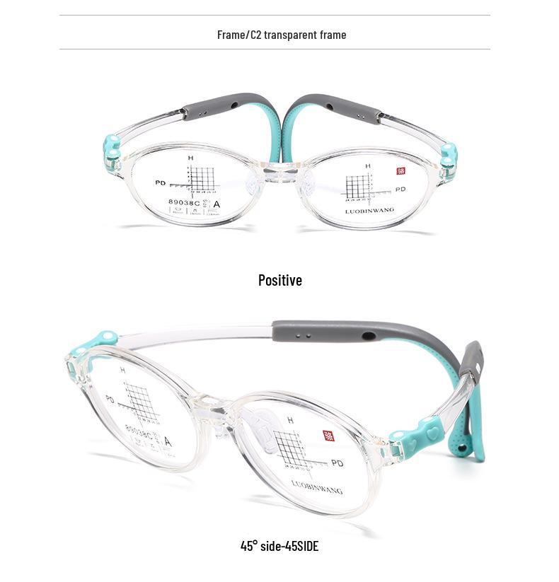 Eco-friendly Ultra-light Kids' Myopia Control Silicone Glasses Frame, Drop-resistant and Comfortable
