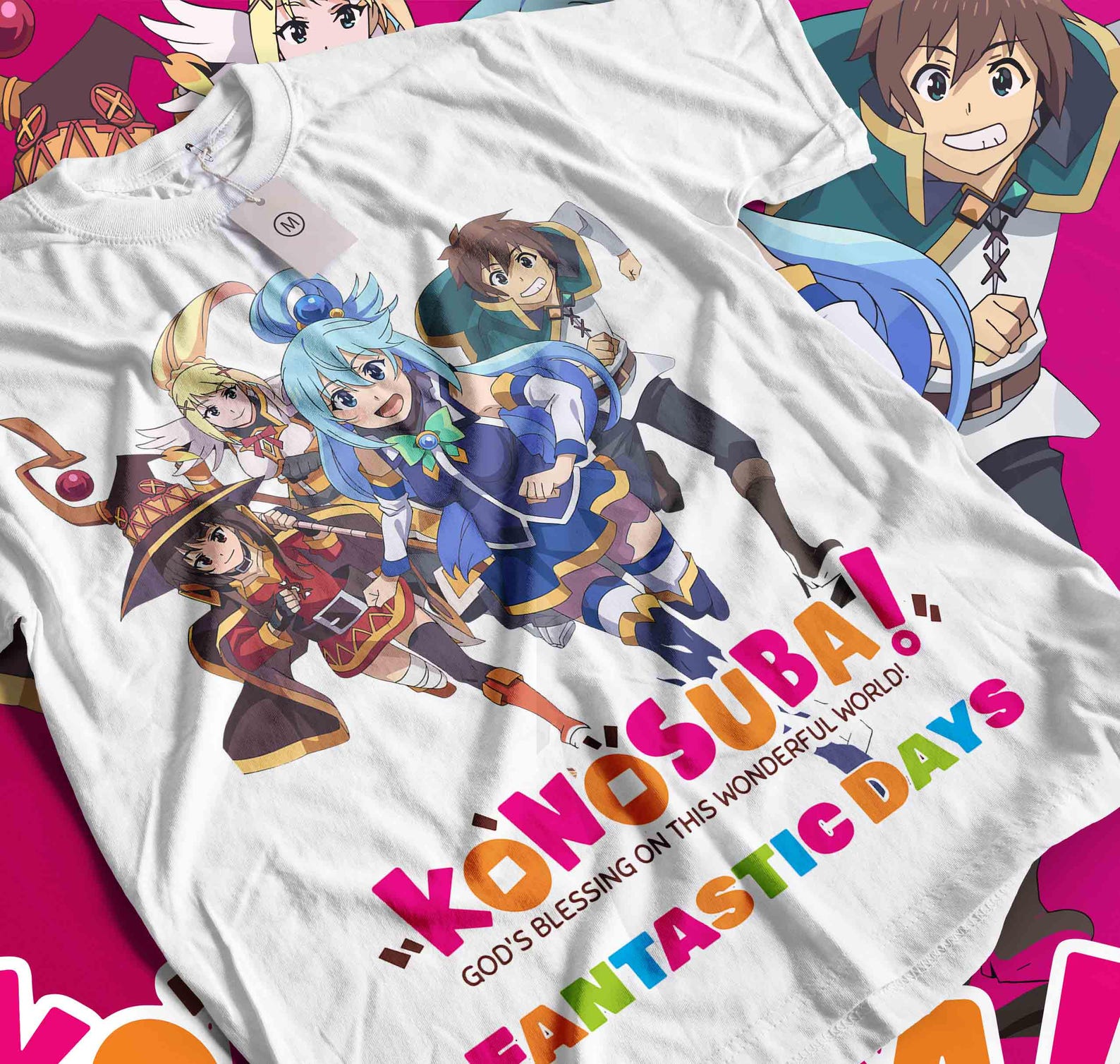Konosuba Anime T-Shirt – Kazuma Satou Graphic Tee XL