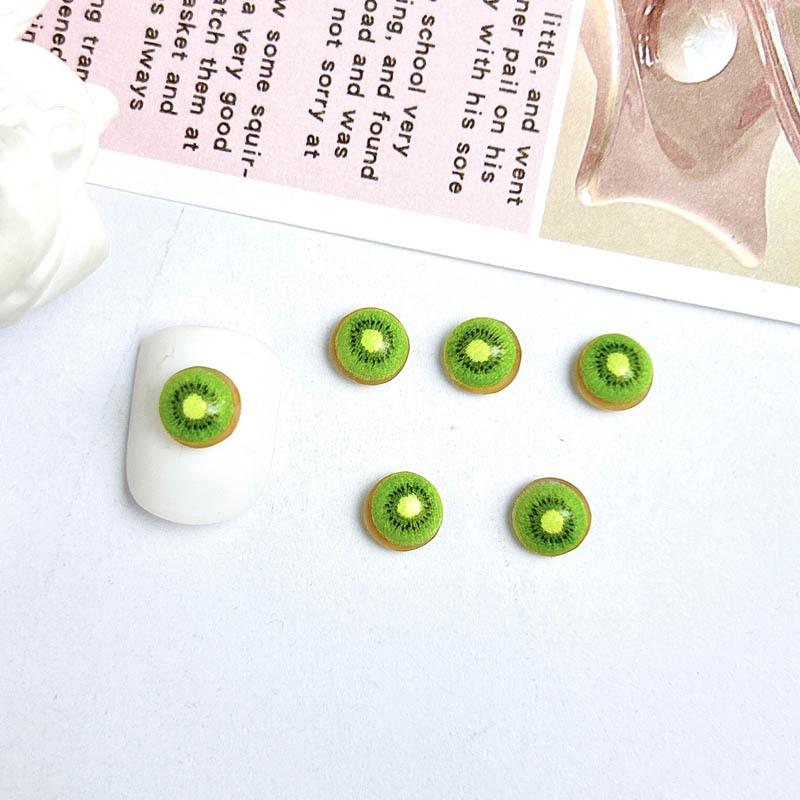 Cute Cartoon Fruit Nail Art Accessories Internet Celebrity New Strawberry Apple Hair Clip Accessories Handmade DIY Resin Accessories