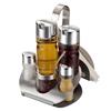 Sada koření KAZHI 304 z nerezové oceli a skla s držákem na ubrousky